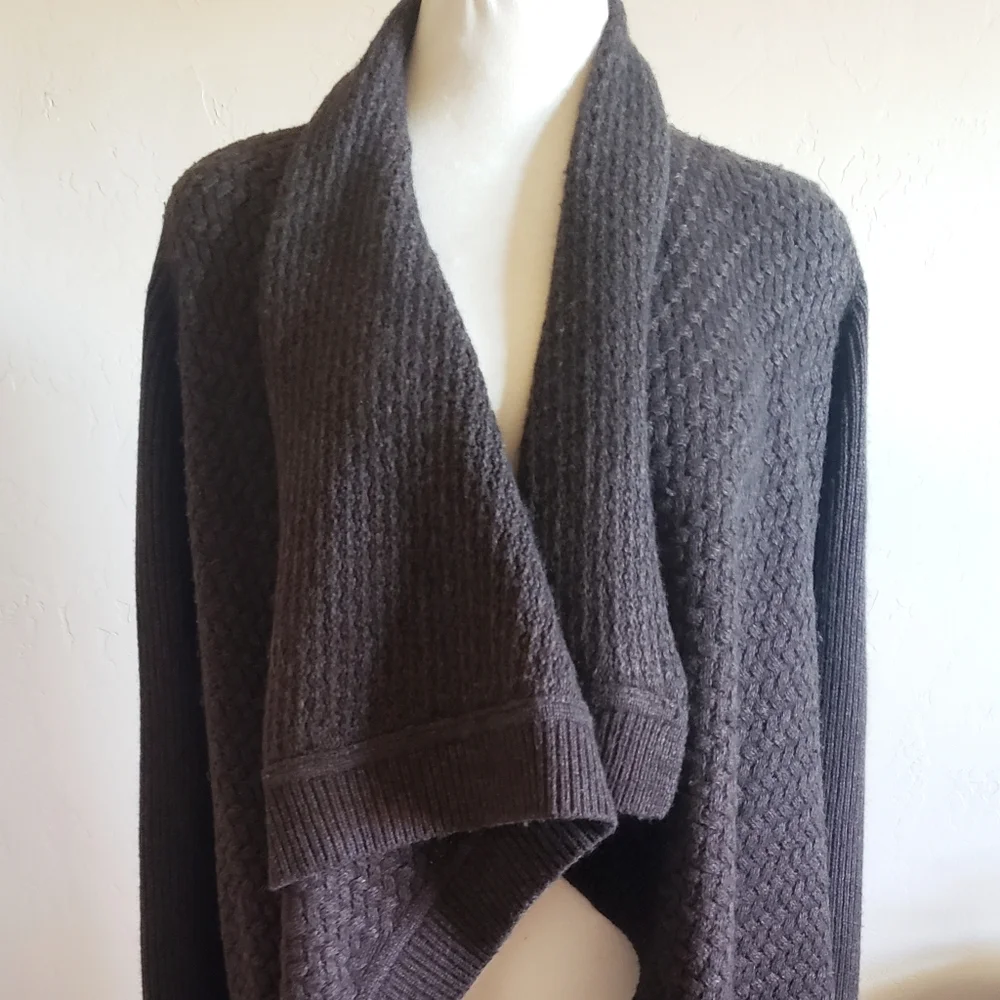 Mngorpt Olexy Cardigan Womens S Brown Cashmere Blend Warm Chunky Flowy Sweater